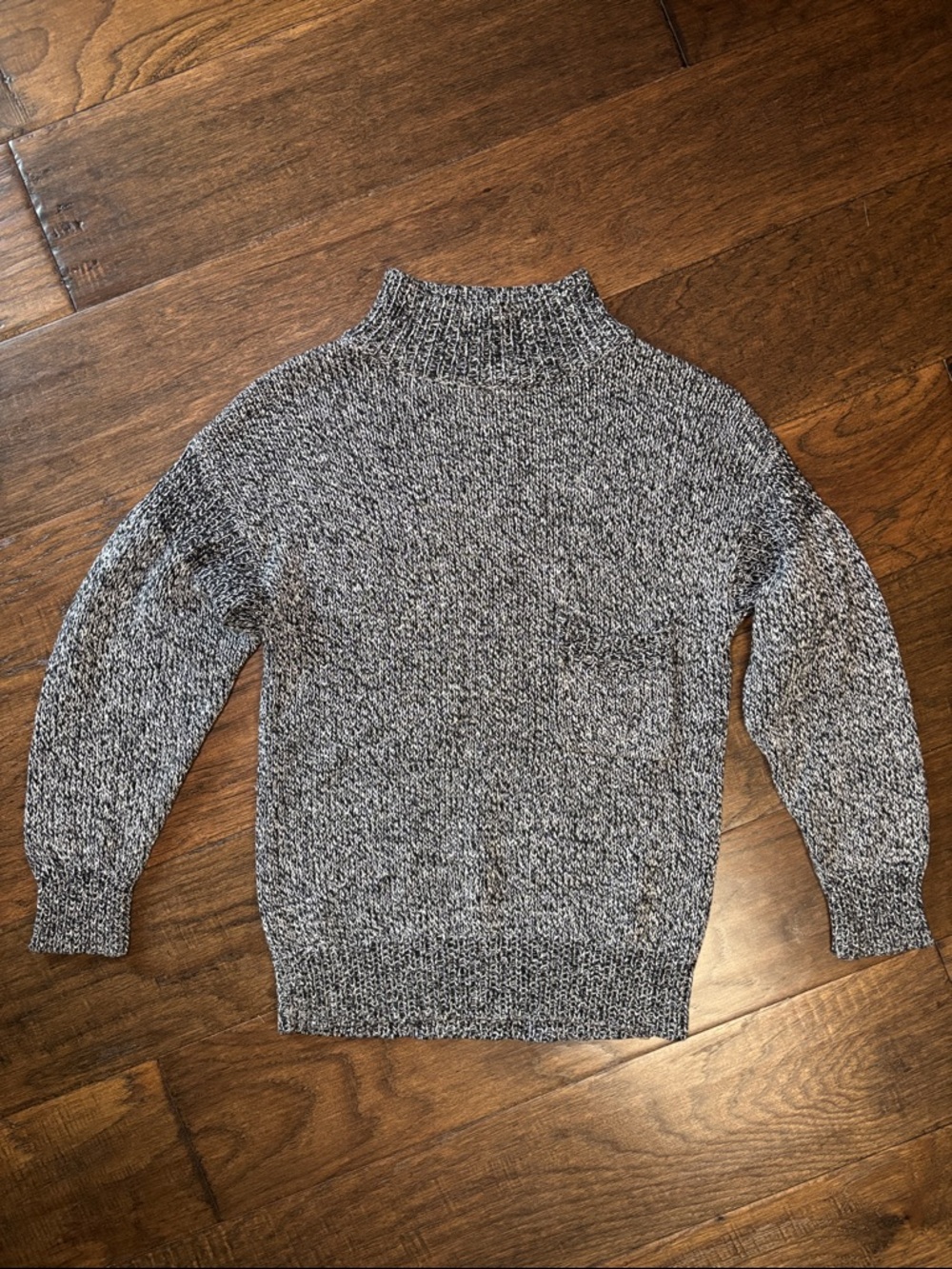 Gray Marled Knit Turtleneck Sweater Women’s S